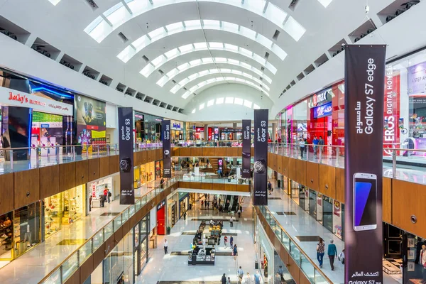 Interiores Del Centro Comercial Dubai Uno Los Centros Comerciales Más — Foto de Stock