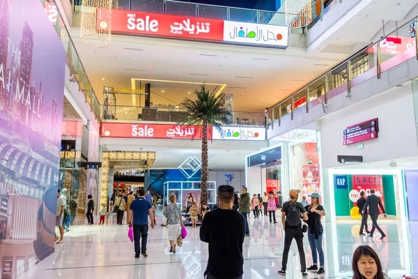 Interiores Del Centro Comercial Dubai Uno Los Centros Comerciales Más — Foto de Stock