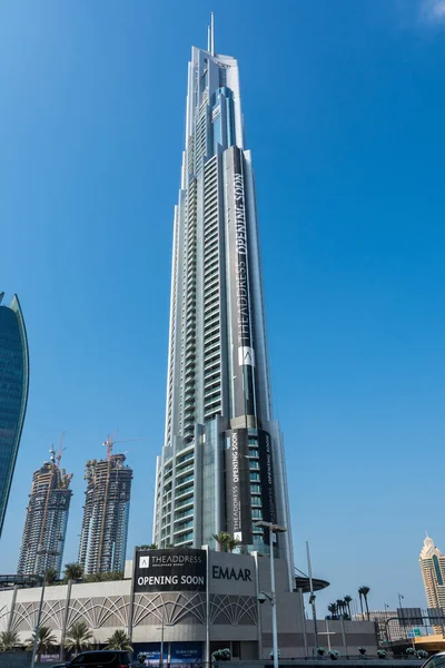 Skylines Der Innenstadt Von Dubai Der Nähe Der Dubai Mall — Stockfoto