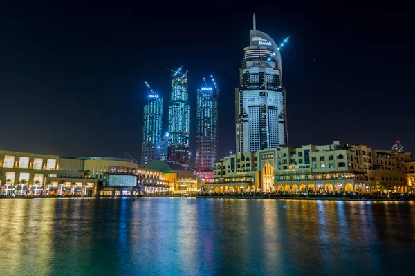 Night View Skylines Burj Khalifa Tower Tallest Building World — Stock Photo, Image