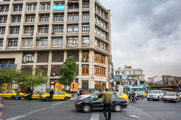 Vista Calle Ferdowsi Teherán Famosa Por Intercambio Dinero — Foto de Stock