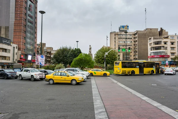 Vista Calle Ferdowsi Teherán Famosa Por Intercambio Dinero Centro Teherán — Foto de Stock