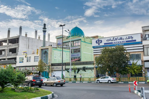 Vista Calle Con Mezquita Islam Centro Teherán Irán — Foto de Stock