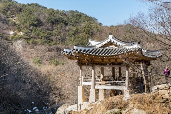 Traditional Korean Wooden Pavilion Bukhansan Mountain National Park Seoul South — Stock Photo, Image