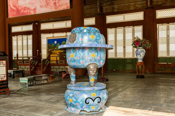 Vaza Ceramică Tradițională Coreeană Biroul Regelui Dinastiei Joseon Din Gyeongbokgung — Fotografie, imagine de stoc