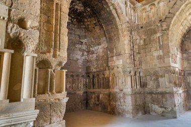 Amman Kalesi 'nin Umayyad Sarayı' nın içi. Amman, Ürdün şehir merkezindeki tarihi bir yer.. 