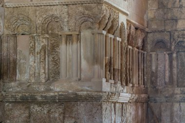 Amman Kalesi 'nin Umayyad Sarayı' nın içi. Amman, Ürdün şehir merkezindeki tarihi bir yer.. 