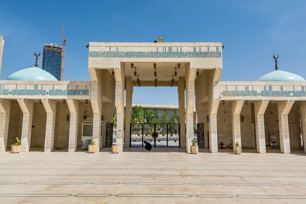 Puerta Principal Del Interior Mezquita Rey Abdullah Ammán Jordania Construida — Foto de Stock