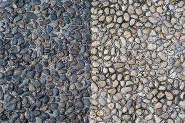 Siyah ve beyaz küçük çakıl taşı dokusu 