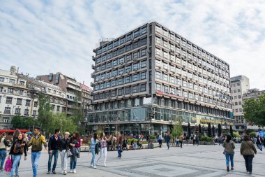 Sırbistan 'ın başkenti Belgrad' da Cumhuriyet Meydanı.