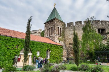  Church of the Holy Mother of God (Crkva Ruzica) in Kalemegdan fortress, Belgrade, Serbia. clipart