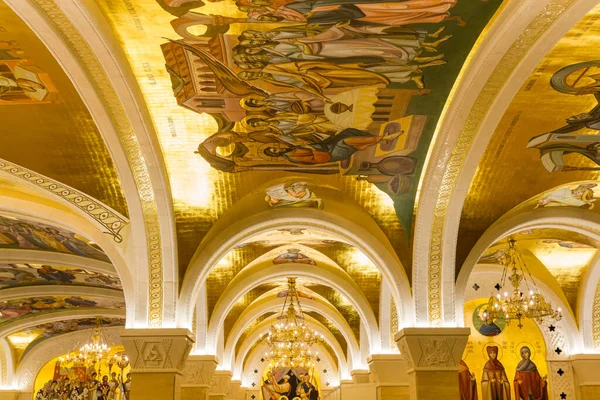 Прекрасні Картини Церкві Святого Сави Сербській Православній Церкві Розташованій Белграді — стокове фото