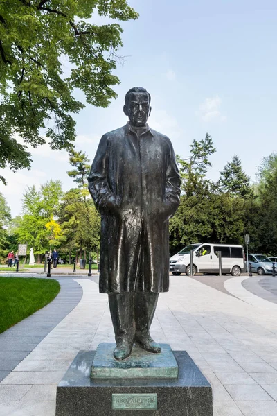 Statue Célèbre Litterateur Prix Nobel Ivo Andric Situé Sur Couronne — Photo