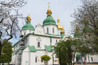 Ukrayna 'daki Aziz Sophia Katedrali Kiev' in inşaatı, Kievan Rusya 'nın seçkin bir mimari anıtı.