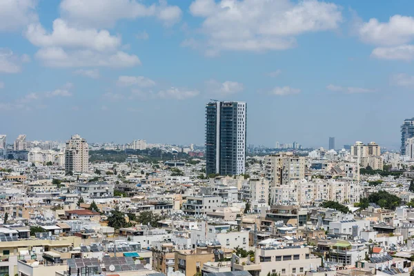 Vista Aérea Ciudad Tel Aviv Con Modernos Skylines Hoteles Lujo — Foto de Stock