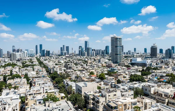 Vista Aérea Ciudad Tel Aviv Con Modernos Skylines Hoteles Lujo — Foto de Stock