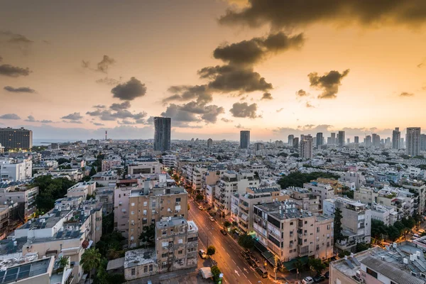 Aerial View Tel Aviv City Modern Skylines Luxury Hotels Tel — Stock Photo, Image