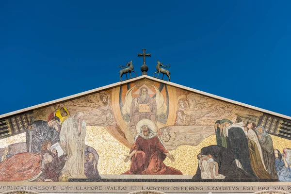 Peinture Sur Toit Église Tous Les Peuples Église Basilique Agonie — Photo