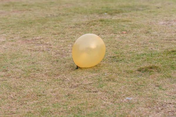 秋の草原のオレンジ色の気球 — ストック写真