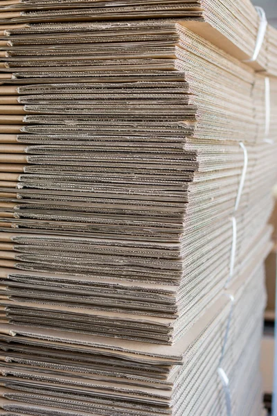 Pile Folded Corrugated Cardboard — Stock Photo, Image