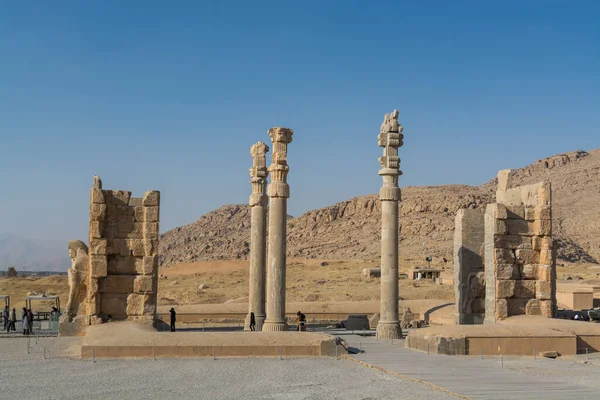 Ruinas Columnas Persépolis Shiraz Irán Capital Ceremonial Del Imperio Aqueménida — Foto de Stock