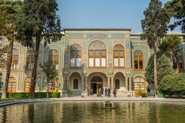 Edificio Talar Salam Del Palacio Golestán Teherán Irán Declarado Patrimonio — Foto de Stock