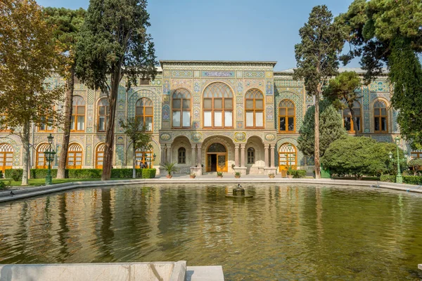 Edificio Talar Salam Del Palacio Golestán Teherán Irán Declarado Patrimonio — Foto de Stock