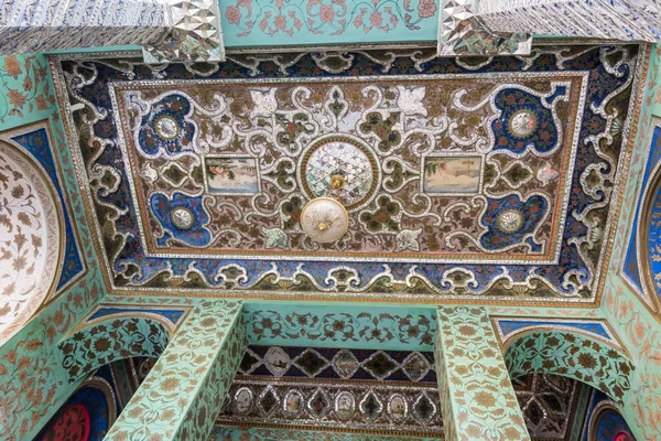 Dekoracja Wnętrz Zabytkowych Budynków Kompleksie Pałacowym Golestan Teheranie Iran — Zdjęcie stockowe