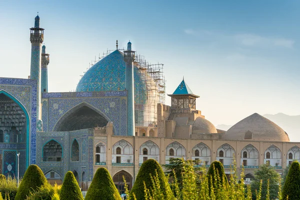 Нічний Вид Мечеть Шаха Або Мечеть Імама Під Час Реконструкції — стокове фото