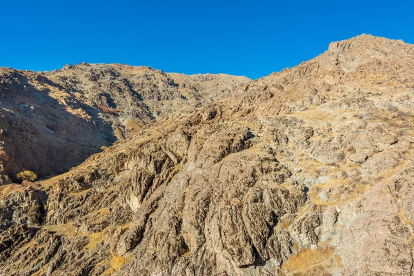 Montaña Estéril Valle Darband Otoño Por Mañana Contra Cielo Azul —  Fotos de Stock