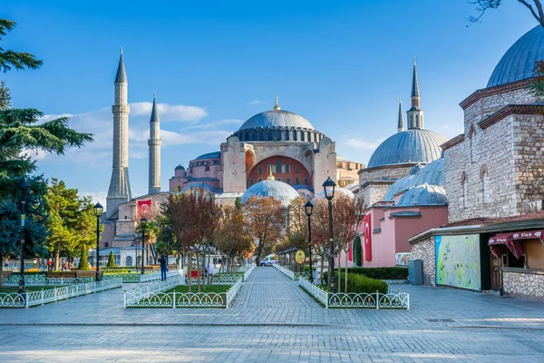 Hagia Sophia Heilige Große Moschee Morgen Vor Blauem Himmel Herbst — Stockfoto