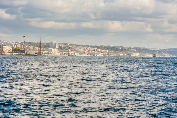 Cityscape Chifre Dourado Com Edifícios Antigos Modernos Istambul Turquia Partir — Fotografia de Stock