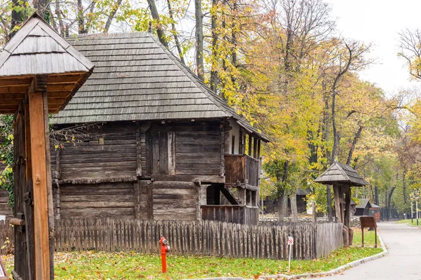 Auténticas Granjas Campesinas Casas Toda Rumania Dimitrie Gusti National Village — Foto de Stock