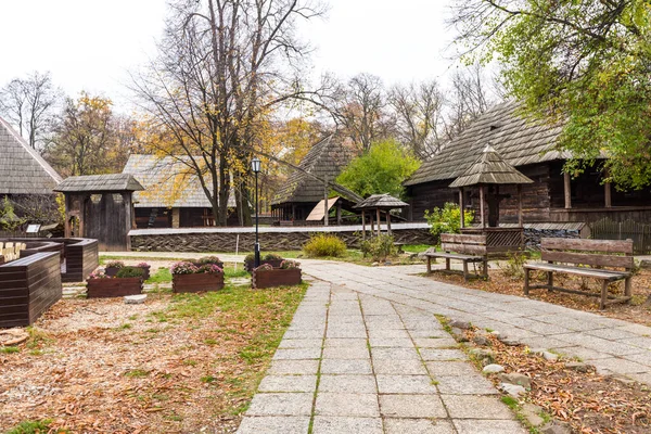 Auténticas Granjas Campesinas Casas Toda Rumania Dimitrie Gusti National Village — Foto de Stock