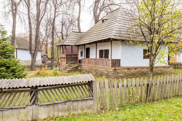 Autentyczne Chłopskie Farmy Domy Całej Rumunii Narodowym Muzeum Wsi Dimitrie — Zdjęcie stockowe
