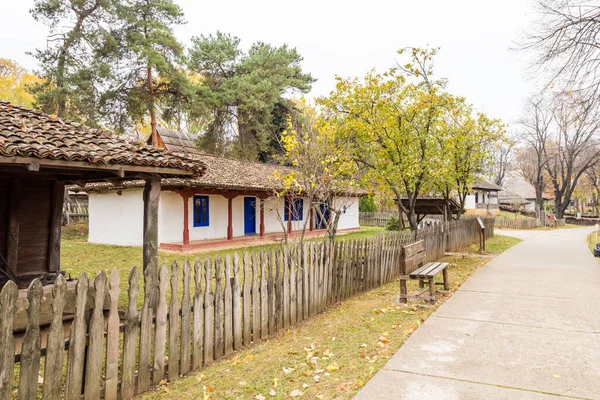 Auténticas Granjas Campesinas Casas Toda Rumania Dimitrie Gusti National Village — Foto de Stock