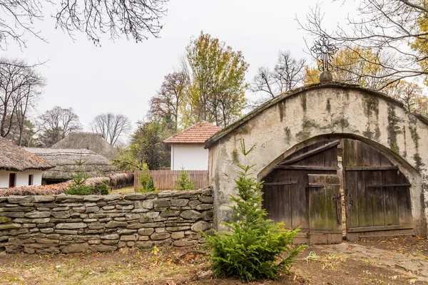 Autentické Selské Farmy Domy Celého Rumunska Dimitrie Gusti National Village — Stock fotografie