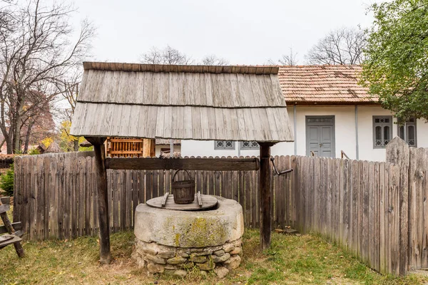 Auténticas Granjas Campesinas Casas Toda Rumania Dimitrie Gusti National Village — Foto de Stock