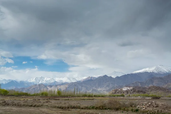 Stakna Monastery Stakna Gompa Himalayas Mountain Background Cloudy Sky Leh — Stock Photo, Image