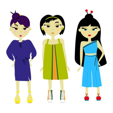 Asyalılar. Güzel. Kızlar