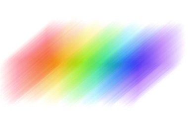 Parlak gökkuşağı yükselmesi. Beyaz arka planda güçlü renk geçişleri olan çapraz bulanık spektrum çizgileri. Enerjik duvar kağıdı, ağ, pankart, poster veya soyut tasarım için modern, cesur şablon.