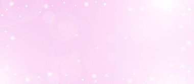 Light pastel pink background with dreamy bokeh sparkles and a soft, feminine glow. Ideal for beauty promos, Valentine themes, gentle social media headers and stationery. Long banner