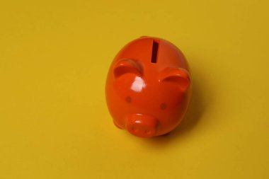 Renkli arka planda domuz kumbarası