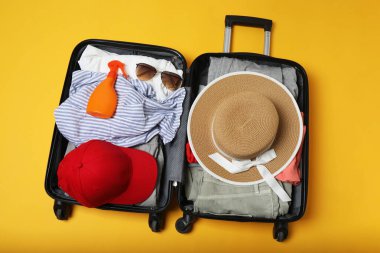 Bavul, valiz, yaz seyahati ve tatil için bavul