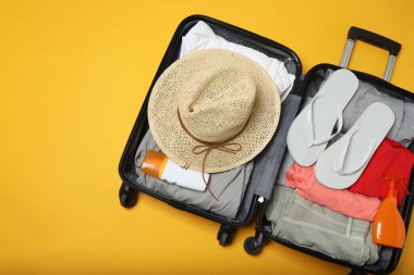 Bavul, valiz, yaz seyahati ve tatil için bavul