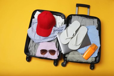 Bavul, valiz, yaz seyahati ve tatil için bavul