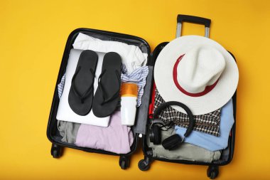 Bavul, valiz, yaz seyahati ve tatil için bavul