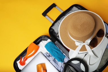 Bavul, valiz, yaz seyahati ve tatil için bavul