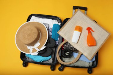 Bavul, valiz, yaz seyahati ve tatil için bavul