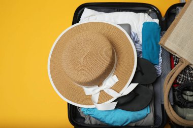 Bavul, valiz, yaz seyahati ve tatil için bavul